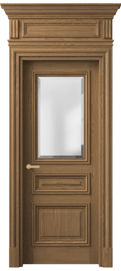 Межкомнатная дверь Antique 7304 Дуб мускатный матовый Сатинированное стекло с фацетом Цена 292980 ₽ | Volhovec