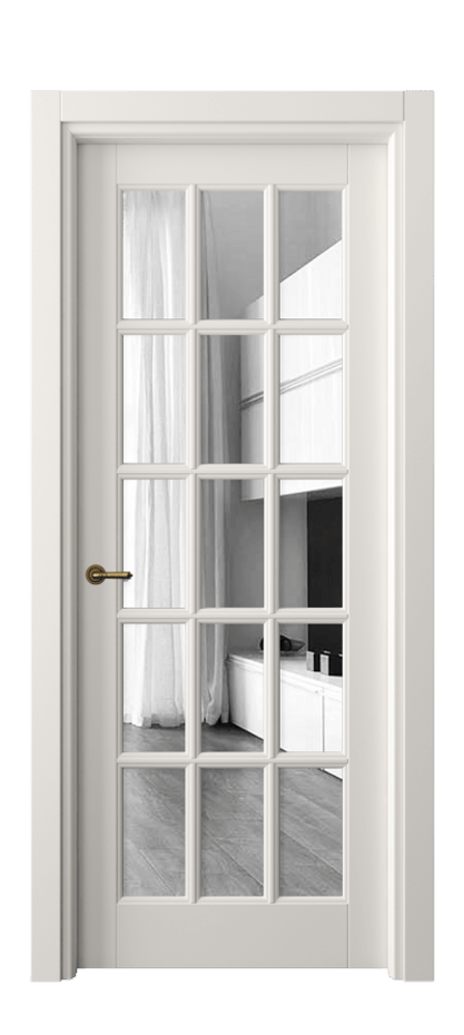 Дверь межкомнатная Тоскана Грильято 6311 Матовый пудровый белый Двустороннее зеркало, триплекс Гладкий наличник МПБЛ Цена 114899 ₽ Наличники уже входят в базовый комплект. Фабрика дверей Волховец 8 (800) 551 43 19 Межкомнатная дверь Тоскана Грильято 6311 Матовый пудровый белый Двустороннее зеркало, триплекс Цена 114899 ₽ | Volhovec