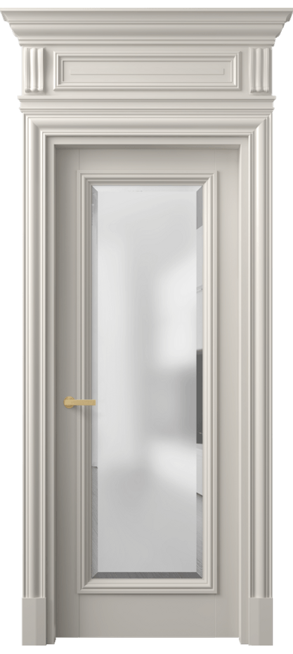 Межкомнатная дверь Антик 7300 Матовый облачно-серый Сатинированное стекло с фацетом Цена 178540 ₽ | Volhovec