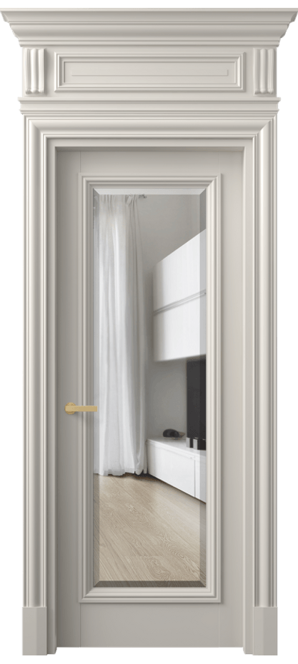 Межкомнатная дверь Антик 7300 Матовый облачно-серый Прозрачное стекло с фацетом Цена 178540 ₽ | Volhovec