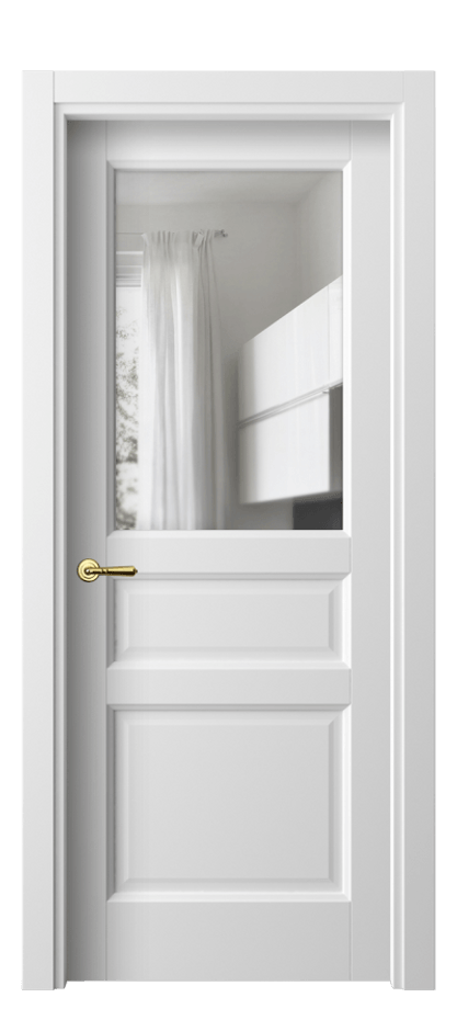 Межкомнатная дверь Galant 1432 Белый шёлк Прозрачное стекло Цена 40040 ₽ | Volhovec