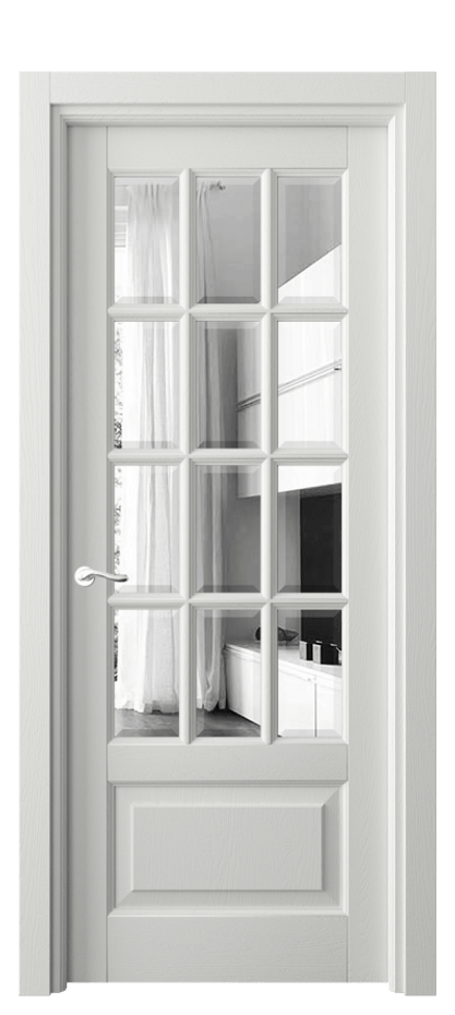 Межкомнатная дверь Лигнум 0728 Дуб светло-серый Двустороннее зеркало с фацетом, триплекс Цена 179520 ₽ | Volhovec