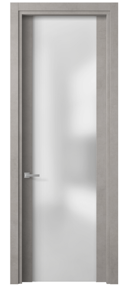Межкомнатная дверь Планум 4114 Леон серебро Сатинированное стекло Цена 48820 ₽ | Volhovec