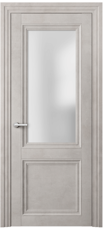 Межкомнатная дверь Центро 2524 Леон серебро Сатинированное стекло Цена 62350 ₽ | Volhovec