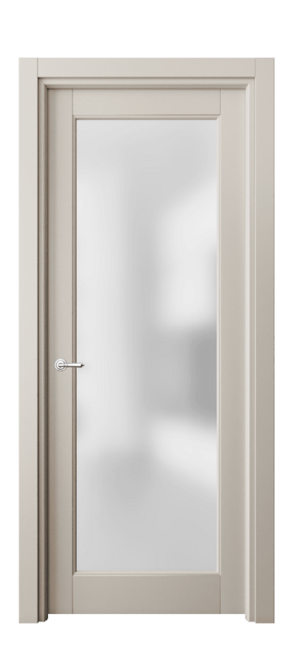 Межкомнатная дверь Toscana Elegante 6300 Бук светло-бежевый Сатинированное стекло Цена 104060 ₽ | Volhovec