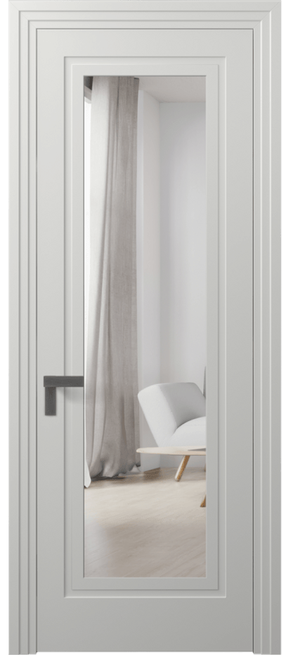 Межкомнатная дверь Рокка 8303 Матовый светло-серый Двустороннее зеркало, триплекс Цена 91190 ₽ | Volhovec