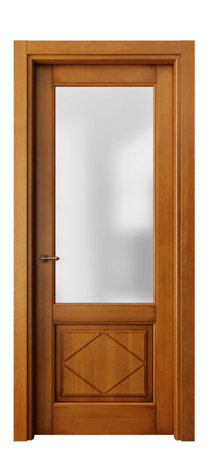 Межкомнатная дверь Toscana Rombo 6342 Бук светлый с патиной Сатинированное стекло Цена 124850 ₽ | Volhovec