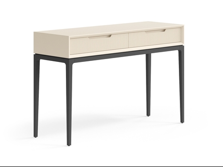 Мебель Консоль Velvet 2 ящика. Цвет Матовый светло-бежевый. Материал Гладкая эмаль. Коллекция Консоль Velvet 2 ящика. Картинка.