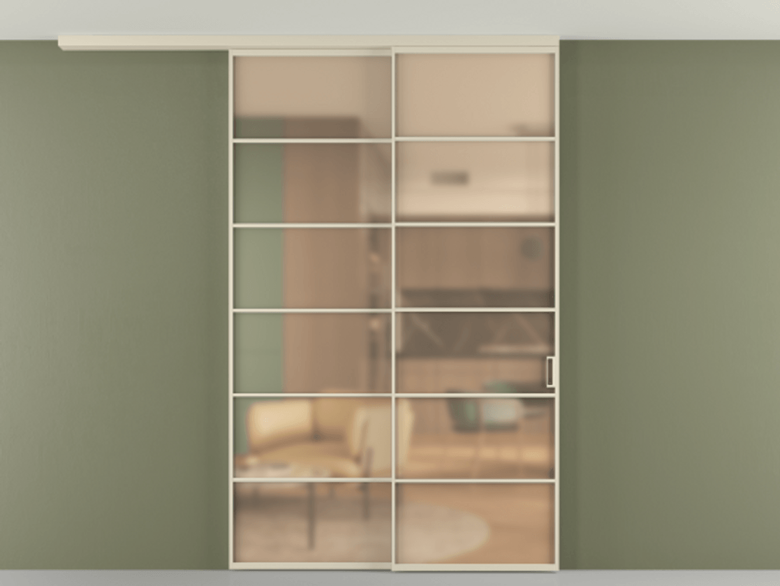 Перегородка Формато вдоль стены на потолок 2 створки с синхронным механизмом АЛПР 040.04 Алюминий бежево-серый Сатинированное оранжевое стекло, триплекс. Цена 320870 ₽ 1. Полотно 2 шт. (800/2100 мм)
2. Комплект установки раздвижной системы
3. Базовый комплект фурнитуры
4.Ручка Рондо. Фабрика дверей Волховец 8 (800) 551 43 19 Перегородка Формато вдоль стены на потолок 2 створки с синхронным механизмом АЛПР 040.04 Алюминий бежево-серый Сатинированное оранжевое стекло, триплекс Цена 320870 ₽ | Volhovec