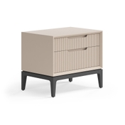 Тумба прикроватная Velvet 2 ящика Матовый бисквитный