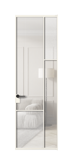 Дверь межкомнатная АЛПЛ041.12 АПБЛ DUNE+LED. Цвет Алюминий пудровый белый. Материал Алюминий в эмали. Коллекция Мозаик. Картинка.