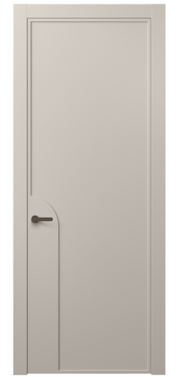 Дверь межкомнатная АКП 8605 МСБЖ. Цвет Матовый светло-бежевый. Материал Гладкая эмаль. Коллекция Frame. Картинка.