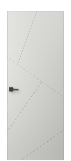 Дверь межкомнатная АКП 8058 МССР. Цвет Матовый светло-серый. Материал Гладкая эмаль. Коллекция Linea. Картинка.