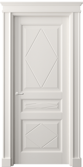 Дверь межкомнатная 6345 БПБЛ. Цвет Бук пудровый белый. Материал Массив бука эмаль. Коллекция Toscana Rombo. Картинка.