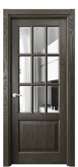 Дверь межкомнатная 0748 ДСЕ.Б ЗЕР-Ф. Цвет Дуб серый брашированный. Материал Массив дуба брашированный. Коллекция Лигнум. Картинка.