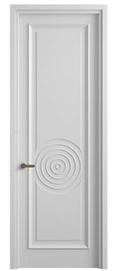 Дверь межкомнатная 6709 МБЛ . Цвет Матовый белоснежный. Материал Гладкая эмаль. Коллекция Шарм. Картинка.