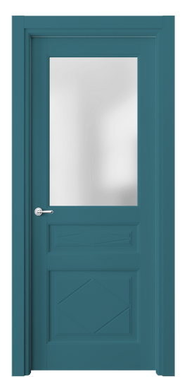 Дверь межкомнатная 6344 NCS S 4030-B10G. Цвет NCS NCS S 4030-B10G. Материал Массив бука эмаль. Коллекция Toscana Rombo. Картинка.