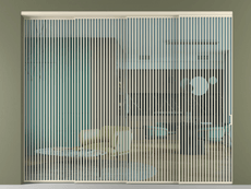 Перегородка Формато внутри проёма 4 створки с синхронным механизмом