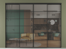 Перегородка Формато внутри проёма 4 створки