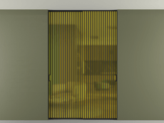 Перегородка Formato внутри проёма скрытое крепление в потолок 2 створки