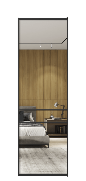 Межкомнатная дверь АЛПЛ040.02 Зеркало триплекс ЧЕР. Цвет Алюминий Черный. Материал Алюминий. Коллекция Формато. Фото. Дверь межкомнатная АЛПЛ040.02 Зеркало триплекс ЧЕР. Цвет Алюминий Черный. Материал Алюминий. Коллекция Формато. Картинка.